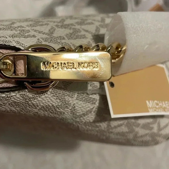 Michael Kors Small Handbag White and Khaki NWT - Picture 10 of 12